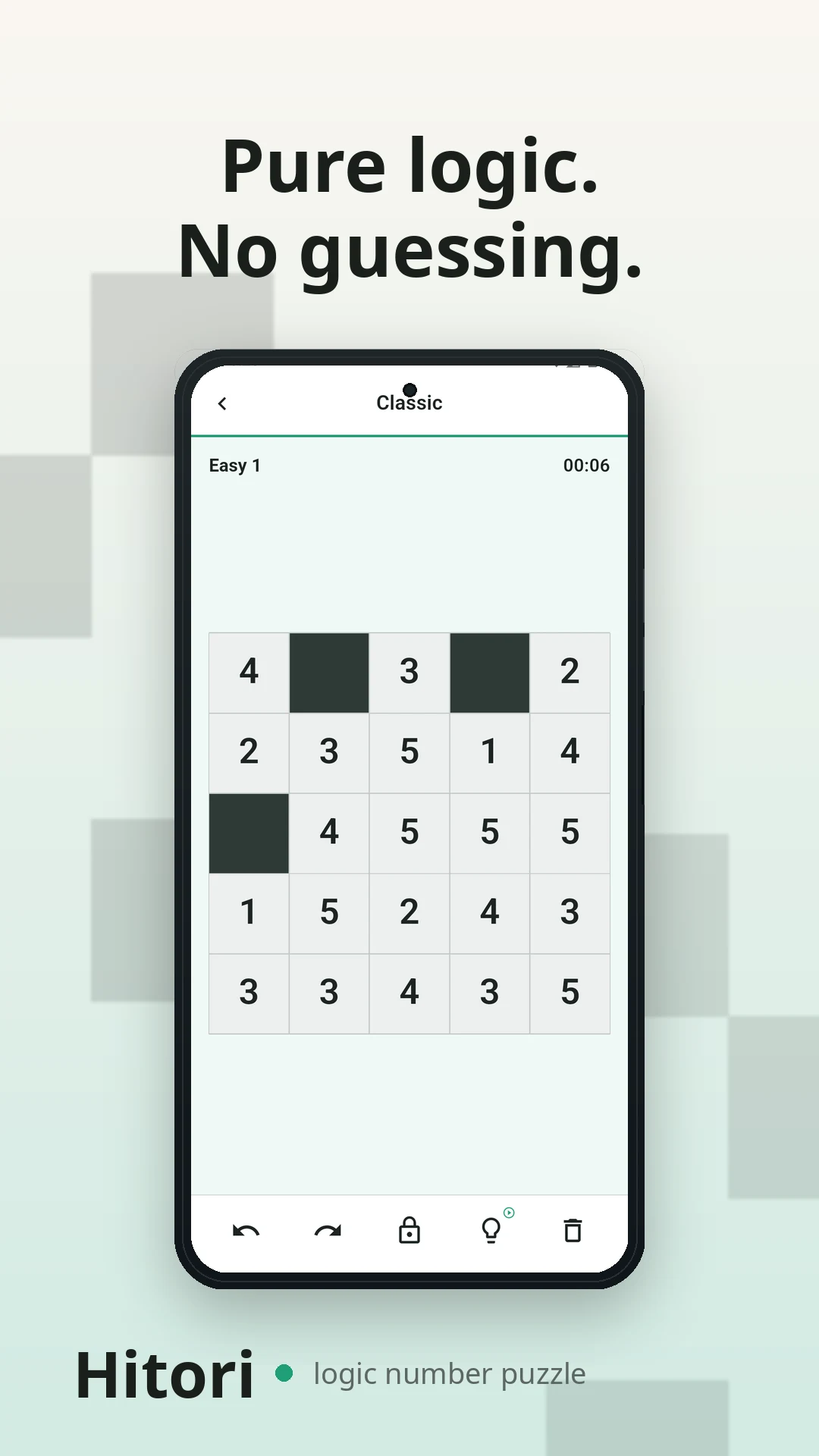 Hitori: Logic number puzzle screenshot