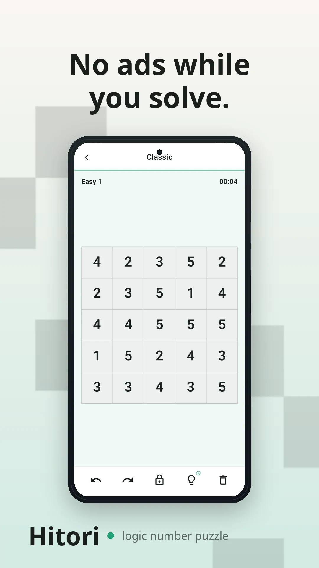 Hitori: Logic number puzzle screenshot