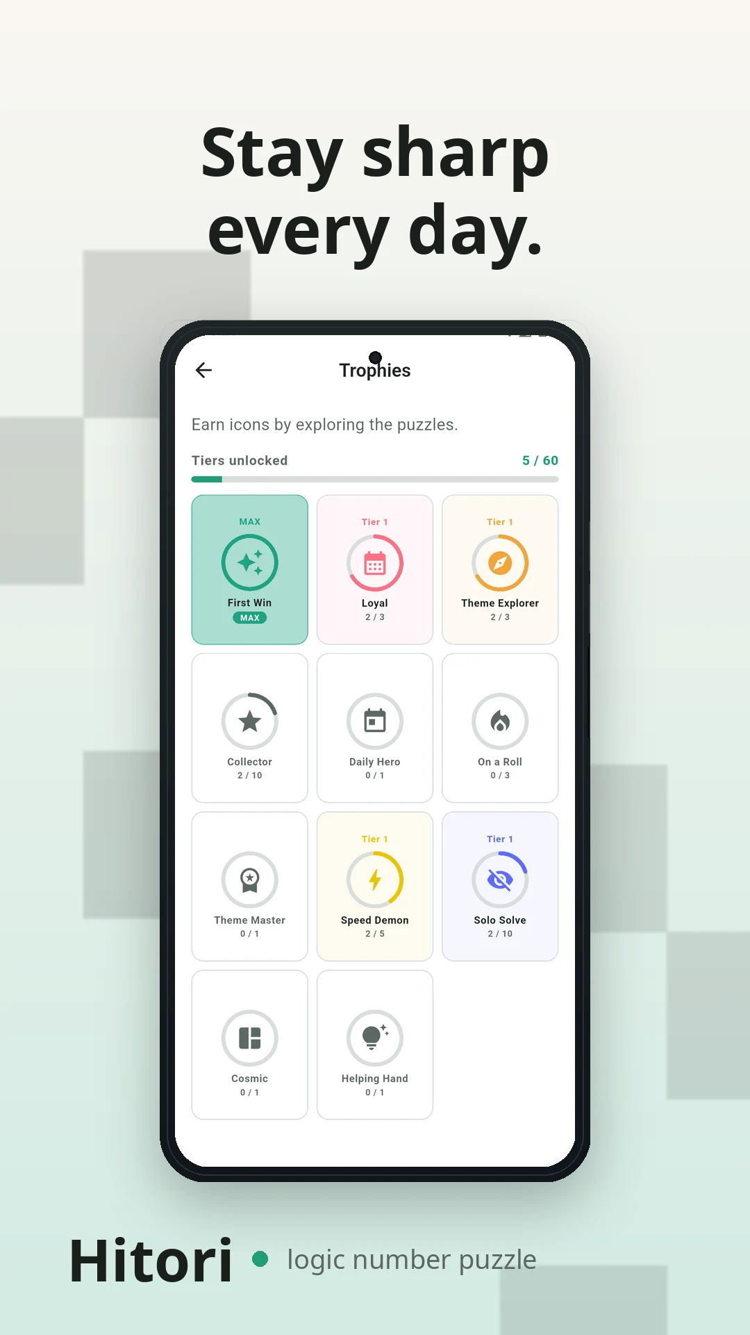 Hitori: Logic number puzzle screenshot